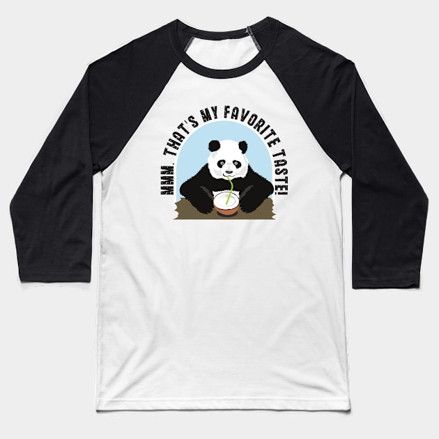 Panda mmm Baseball T-Shirt by mypointink